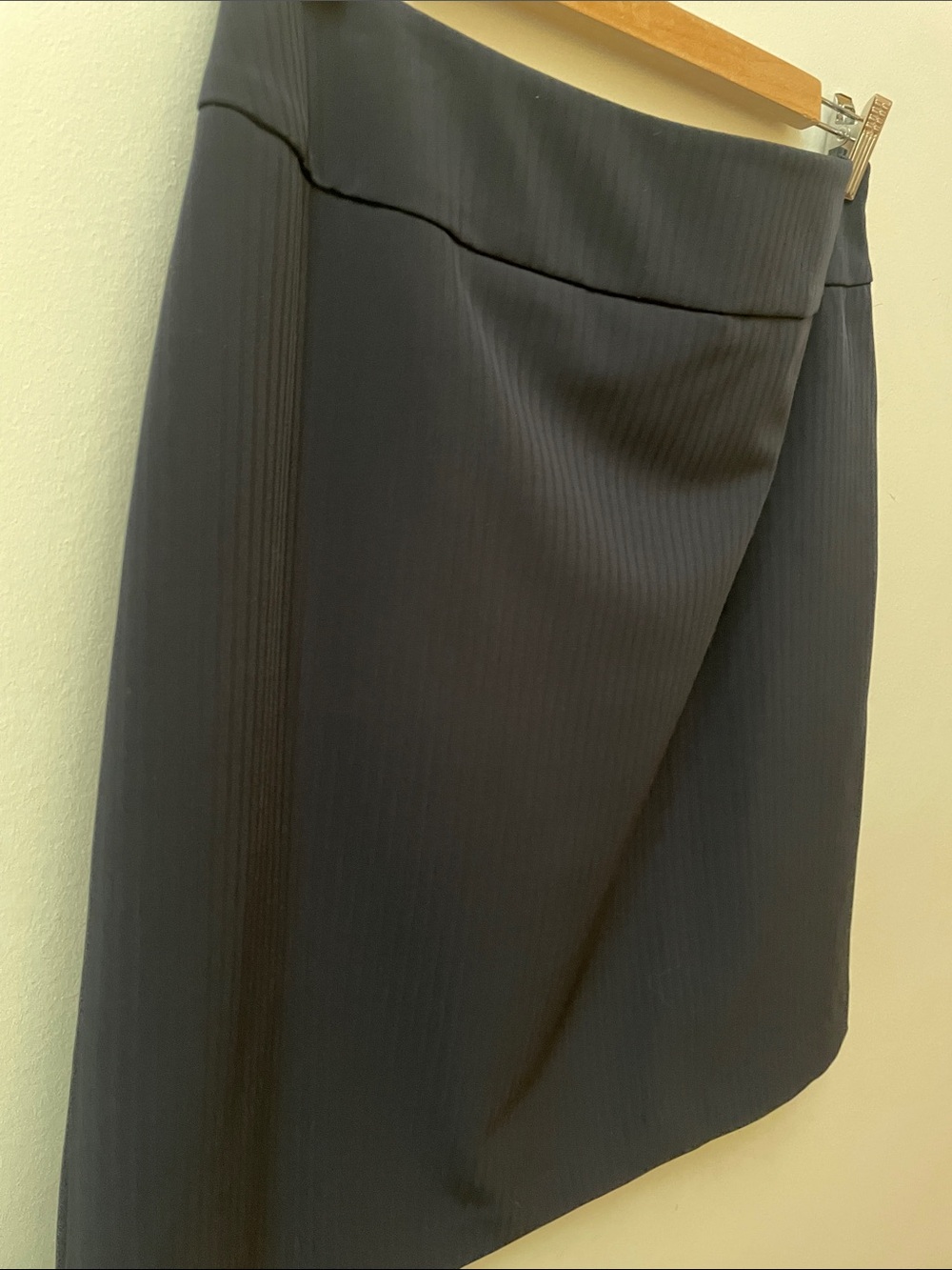 Anne Klein Classic Navy A-Line Skirt - Picture 2 of 7